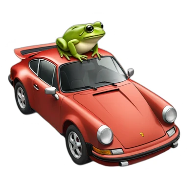 Grenouille dans une porche 911 sticker