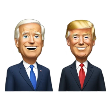 Trump and Biden sticker