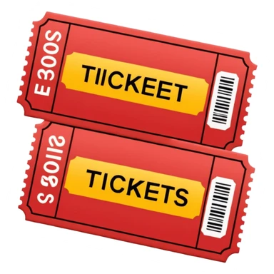 2 tickets sticker