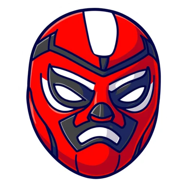 red and black luchador mask sticker