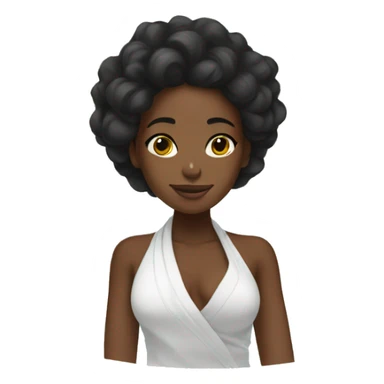 Black girl getting a spa sticker