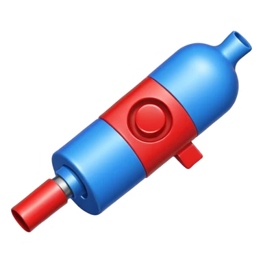 whistle in blue (#00A3E0) and red (#F9423A)  sticker