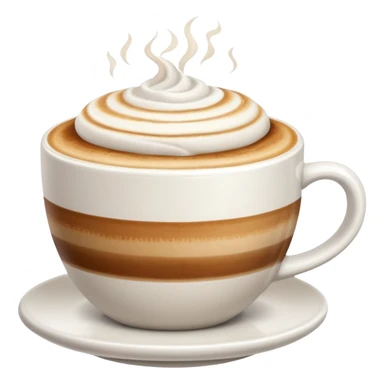 Cappuccino in giant white cup without a face on it sticker