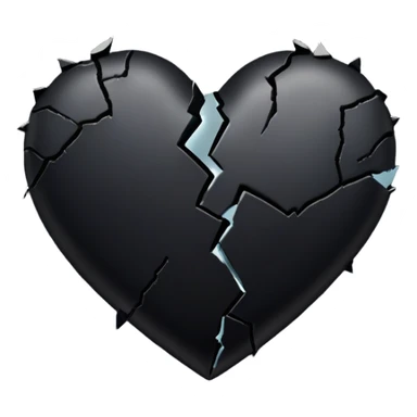 black broken heart emoji  sticker