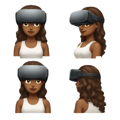 brown girl playing vr meta quest 3 sticker