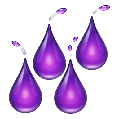 3 purple Drops with kool aids signature color, Juicy , no face just like the dorps 💦 sticker