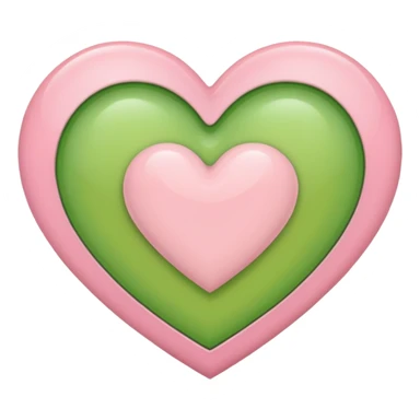 A half light green half light pink heart sticker