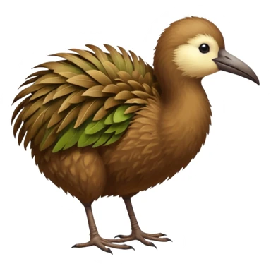 Kiwi bird on two feet loger beak sticker