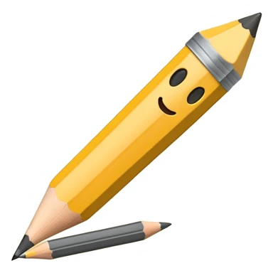 Emoji pencil writing sticker