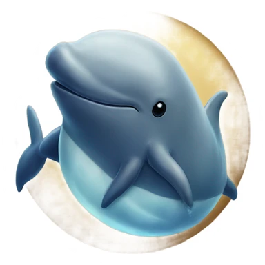 A velvet painting of a whale and a dolphin snuggling  sticker