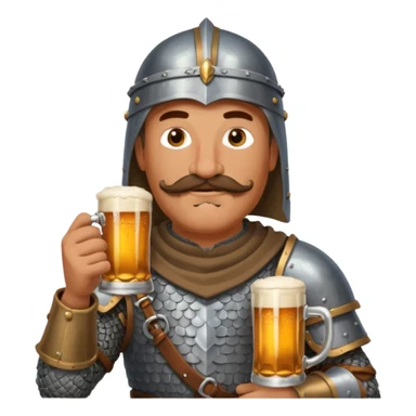 Medieval knight Man with a moustach in a tavern sticker