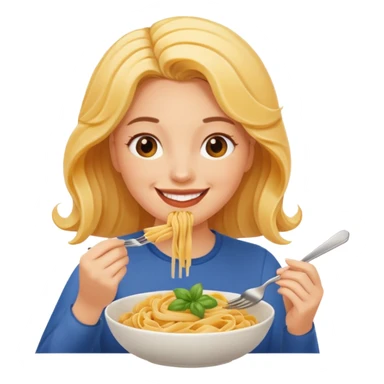 the woman who eats pasta sticker