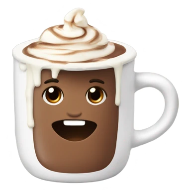 Cute Couqette vanilla hot chocolate  sticker
