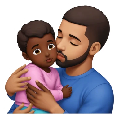 drake kissing kid sticker