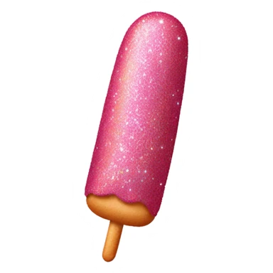 Pink corn dog with glitter  sticker