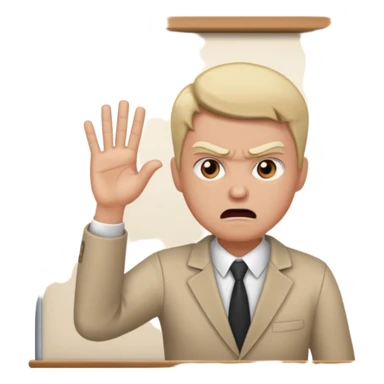 a person teaching a class and teacher is angry sticker