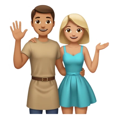 A Man Slapping a woman on her butt sticker