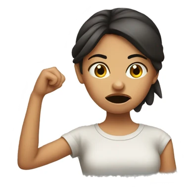 Annoyed girl  sticker