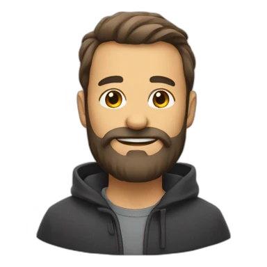 Un chauve avec de la barbe sticker