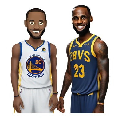 Lebron James and Steph Curry sticker