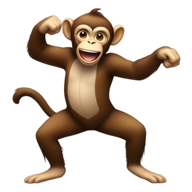 Sped monkey saying horsy on dance competition  sticker