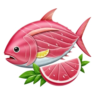 Make tuna sashimi iPhone emoji style sticker