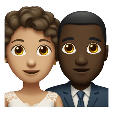 Married couple dark skin man and light skin woman  sticker