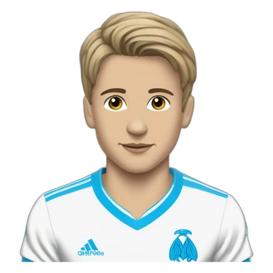 Young Rudy Voller Olympique de Marseille sticker