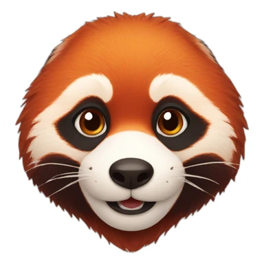 Red panda face sticker