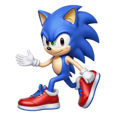 los zapatatos rojos de sonic sticker