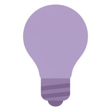 A dull purple Light Bulb sticker