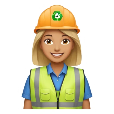 women, Waste Management, safety vest sticker