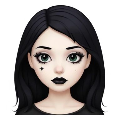 Gothic girl sticker