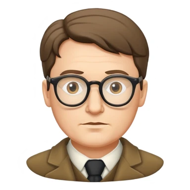 white male historical writer sticker