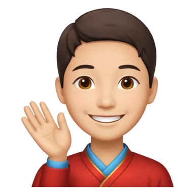 Gratitude - quality of being thankful and appreciative, chinese peson sticker