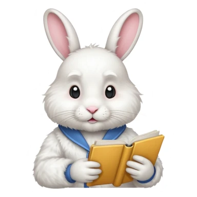 A rabbit doing Time-Intensive Manual Research sticker