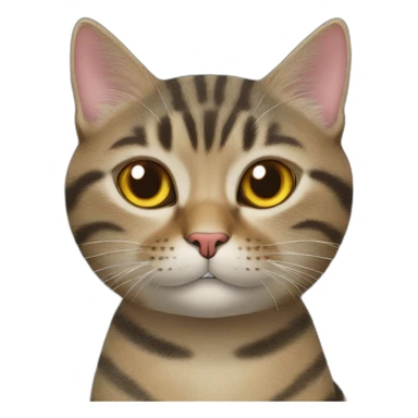 mackerel tabby cat holding a red pencil sticker