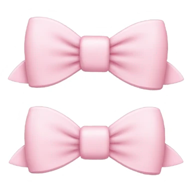 two little light pink bow smiley with eyelashes sticker