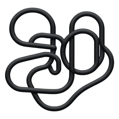 connected flowing BLK letters where all letters are joined together in one continuous design sticker