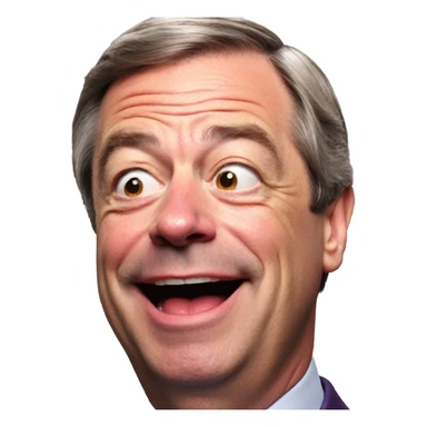 Nigel Farage side profile Pog expression sticker