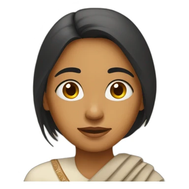 Une femme indienne malade  sticker