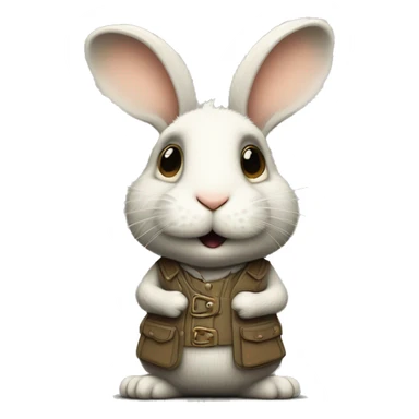 highest quality cutest little rabbit  in the world, in the style of Machinarium and Mattias Adolfsson and Pixar and Beatrix Potter, smooth, sharp focus, highly detailed, ultra sharp, illustration, digital painting sticker