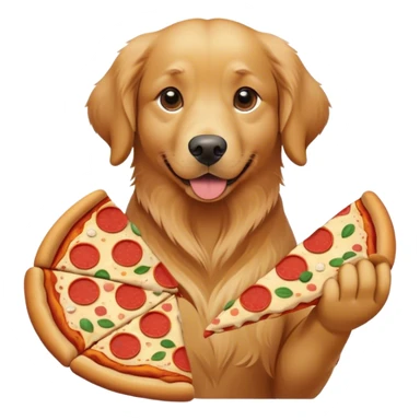 I would like a golden retriever but also pizza lover sticker