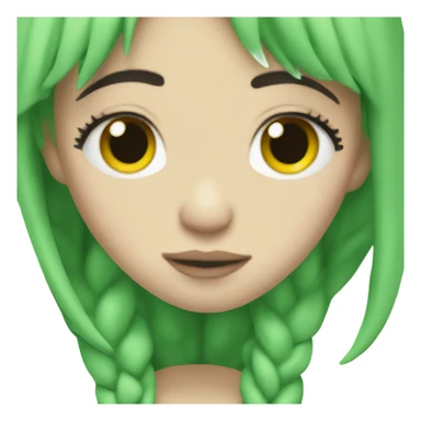 green hair billie eilish sticker