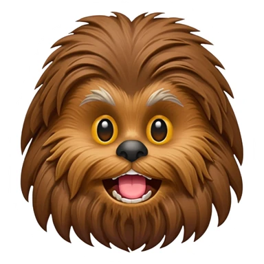 crea un emoticono de la cara de chewbacca en formato png sticker