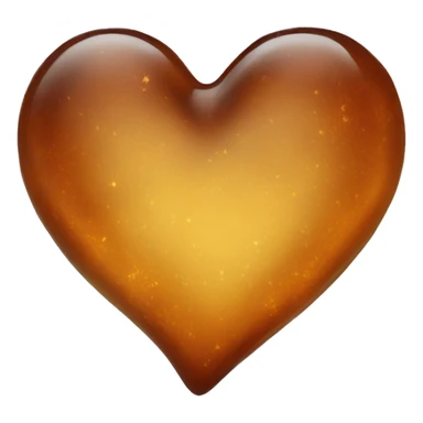 amber heart sticker