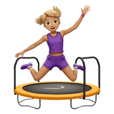 person jumping on trampoline sticker