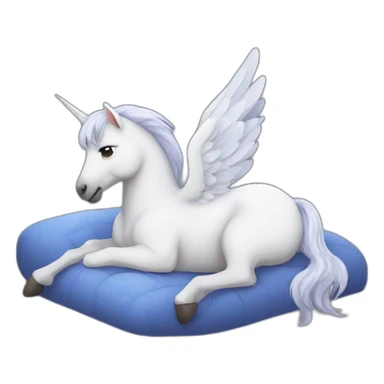 Pegasus sleeping lying on the ground sticker