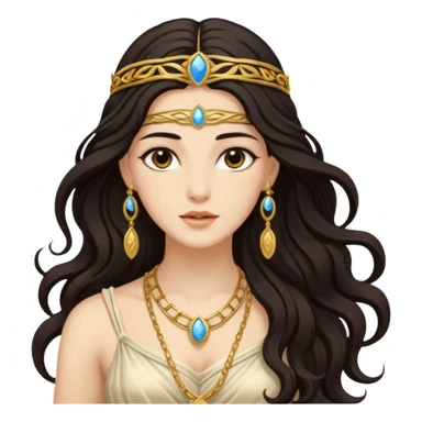 greek goddess back hair sticker