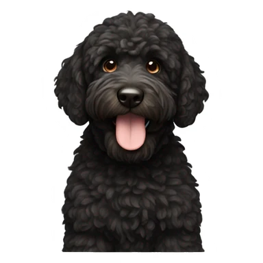 black Berndoodle with brown snout sticker